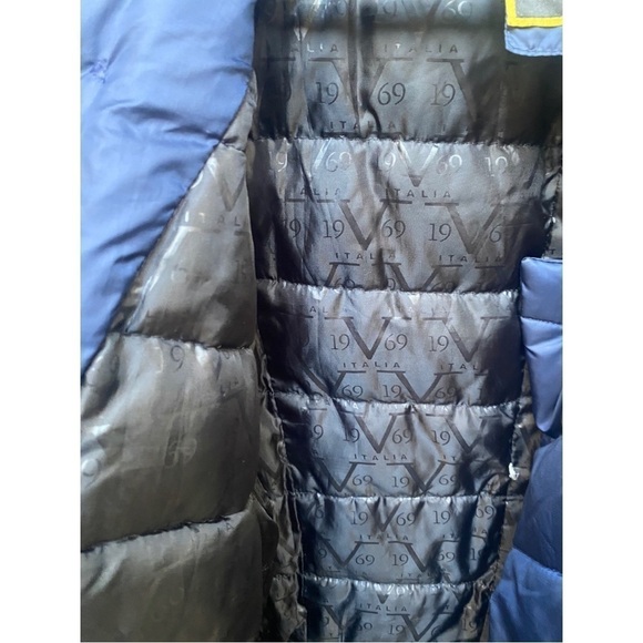Versace 19.69 Navy Puffer Jacket with Silver Hardware 19V69 I Size: 2X - Picture 12 of 16